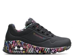 Uno loving love skechers naiset black 155506bbk hinta ja tiedot | Naisten urheilu- ja vapaa-ajan kengät | hobbyhall.fi