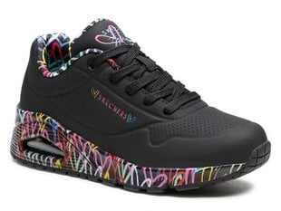 Uno loving love skechers naiset black 155506bbk hinta ja tiedot | Naisten urheilu- ja vapaa-ajan kengät | hobbyhall.fi