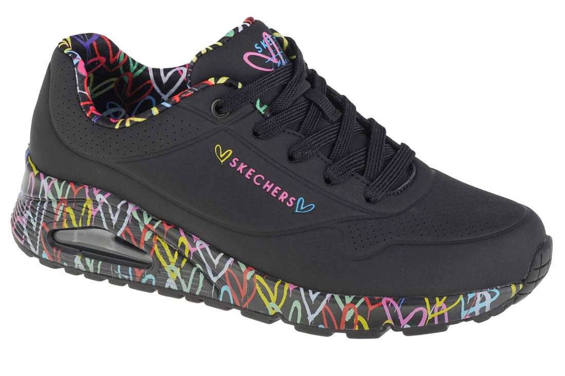 Uno loving love skechers naiset black 155506bbk hinta ja tiedot | Naisten urheilu- ja vapaa-ajan kengät | hobbyhall.fi