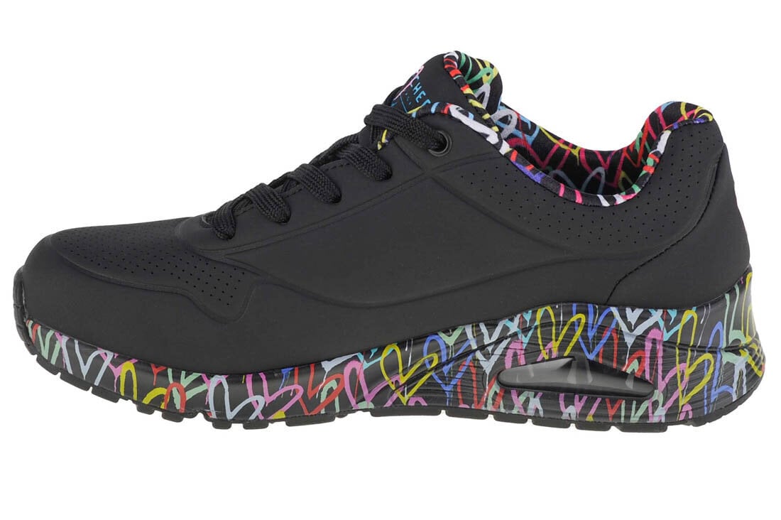 Uno loving love skechers naiset black 155506bbk hinta ja tiedot | Naisten urheilu- ja vapaa-ajan kengät | hobbyhall.fi