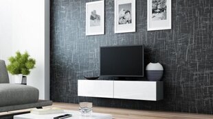 Cama TV-taso Vigo 140 30/140/40 harmaa / valkoinen kiiltävä hinta ja tiedot | TV-tasot | hobbyhall.fi