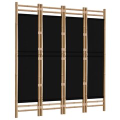 vidaXL Kokoontaitettava tilanjakaja 4 paneelia 160 cm bambu ja kangas hinta ja tiedot | Sermit ja tilanjakajat | hobbyhall.fi