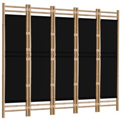 vidaXL Kokoontaitettava tilanjakaja 5 paneelia 200 cm bambu ja kangas hinta ja tiedot | Sermit ja tilanjakajat | hobbyhall.fi