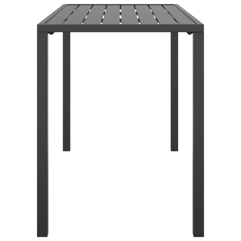 vidaXL Puutarhan ruokapöytä antrasiitti 110x54x70 cm teräs hinta ja tiedot | Puutarhapöydät | hobbyhall.fi
