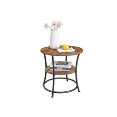 Sivupöytä 2 hyllyllä VASAGLE LET56BX hinta ja tiedot | Sohvapöydät | hobbyhall.fi