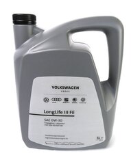 VW Group Longlife III FE 504/507 0W30 originali alyva, 5L hinta ja tiedot | Moottoriöljyt | hobbyhall.fi