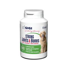 Gigi lisäravinne koirille tabletteina Strong Joints & Bones, 90 kpl hinta ja tiedot | Koiran terveys ja hyvinvointi | hobbyhall.fi