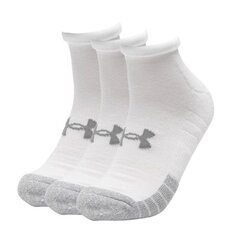 Miesten sukat Under Armour Heatger Locut Socks 1346753-100, valkoinen hinta ja tiedot | Miesten sukat | hobbyhall.fi