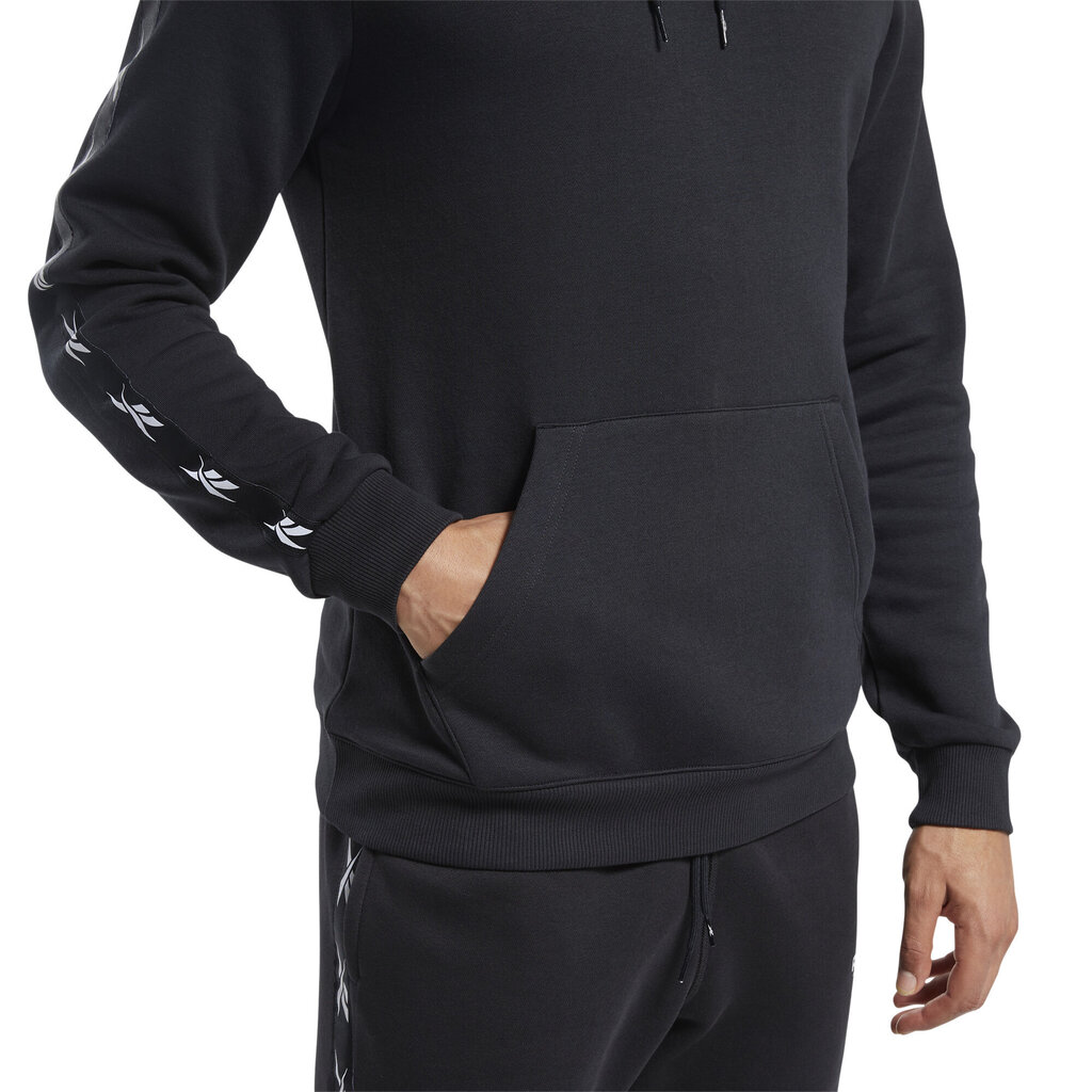 Miesten neule Reebok Te Tape Hoodie Musta, musta hinta ja tiedot | Miesten puserot ja hupparit | hobbyhall.fi