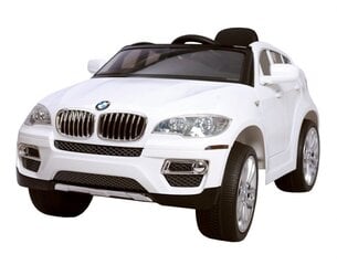 Sähköauto lapsille BMW X6, valkoinen hinta ja tiedot | Lasten sähköautot | hobbyhall.fi