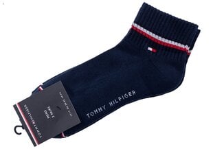 Th men iconic quarter 2p Tommy Hilfiger miehet navy 100001094322 hinta ja tiedot | Miesten sukat | hobbyhall.fi