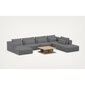 U-muotoinen sohva sohvapöydällä, Riposo Grande, 405x285x85cm, harmaa hinta ja tiedot | Kulmasohvat ja divaanisohvat | hobbyhall.fi