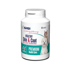 Gigi lisäravinne kissoille ja koirille tabletteina Healthy Skin & Coat, 90 kpl hinta ja tiedot | Kissan terveys ja hyvinvointi | hobbyhall.fi