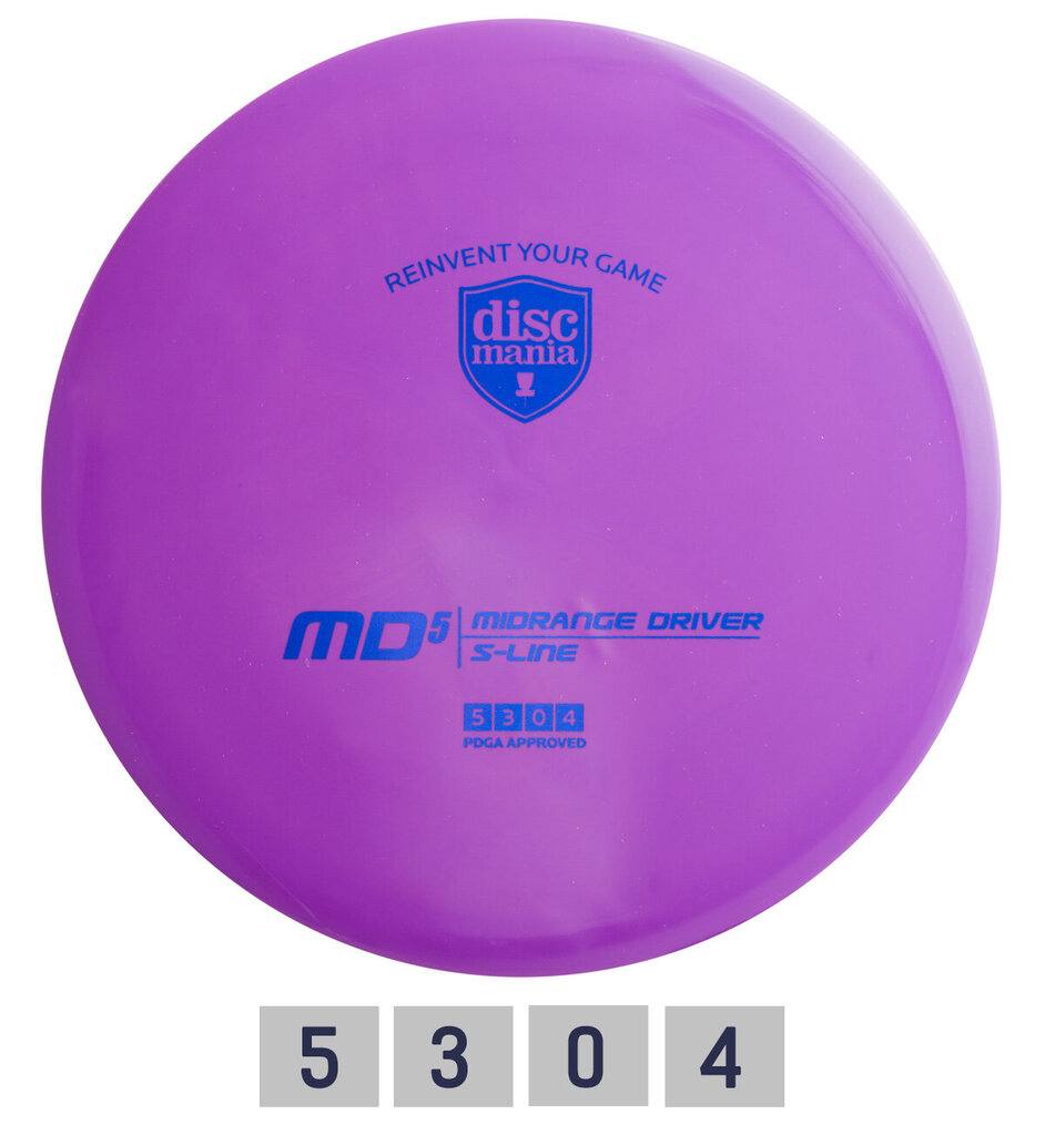 Diskgolfo diskas Midrange Driver S-LINE MD5 violetinė hinta ja tiedot | Frisbeegolf | hobbyhall.fi