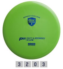 Discgolf kiekko Putter S-LINE P3X vihreä hinta ja tiedot | Frisbeegolf | hobbyhall.fi