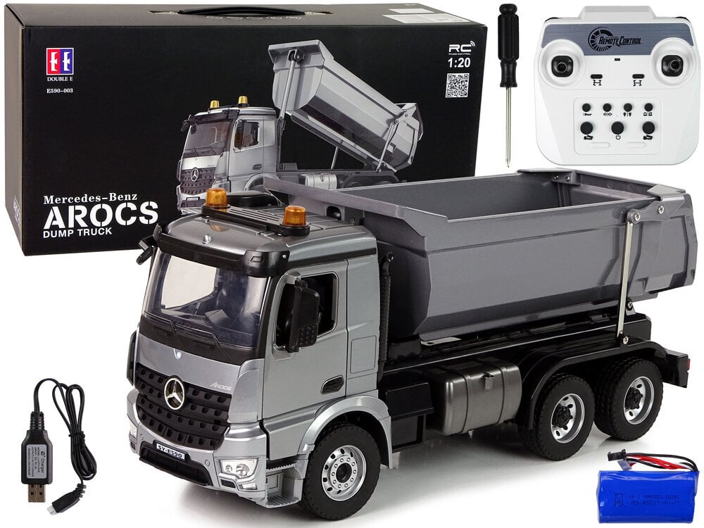 Mercedes Arocs kippiauto kaukosäätimellä hinta ja tiedot | Poikien lelut | hobbyhall.fi