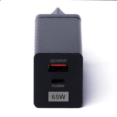 GaN Wozinsky WWCG011, 65 W., USB-C QC 3.0 PD-porteilla, musta hinta ja tiedot | Puhelimen laturit | hobbyhall.fi