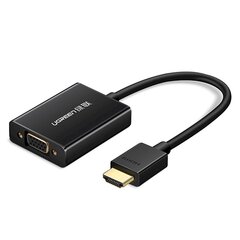 HDMI- ja VGA-sovitin, Ugreen MM1021, USB- ja mikro-USB-kaapeli 1 m, musta hinta ja tiedot | Adapterit | hobbyhall.fi