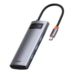 Monitoimikortinlukija, 5IN1, Baseus HUB, USB-C PD 100 W. HDMI, harmaa hinta ja tiedot | Adapterit | hobbyhall.fi