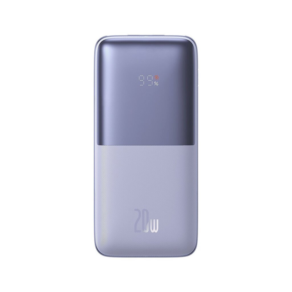 Virta-akku, Baseus, 10000 mAh., 20 W., USB 3A kaapeli 0,3 m., violetti hinta ja tiedot | Varavirtalähteet | hobbyhall.fi