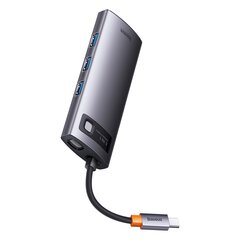 Liitäntäasema, 6in1, Baseus USB-C HDMI, 3xUSB, 3.2 Power Delivery VGA, harmaa hinta ja tiedot | Adapterit | hobbyhall.fi