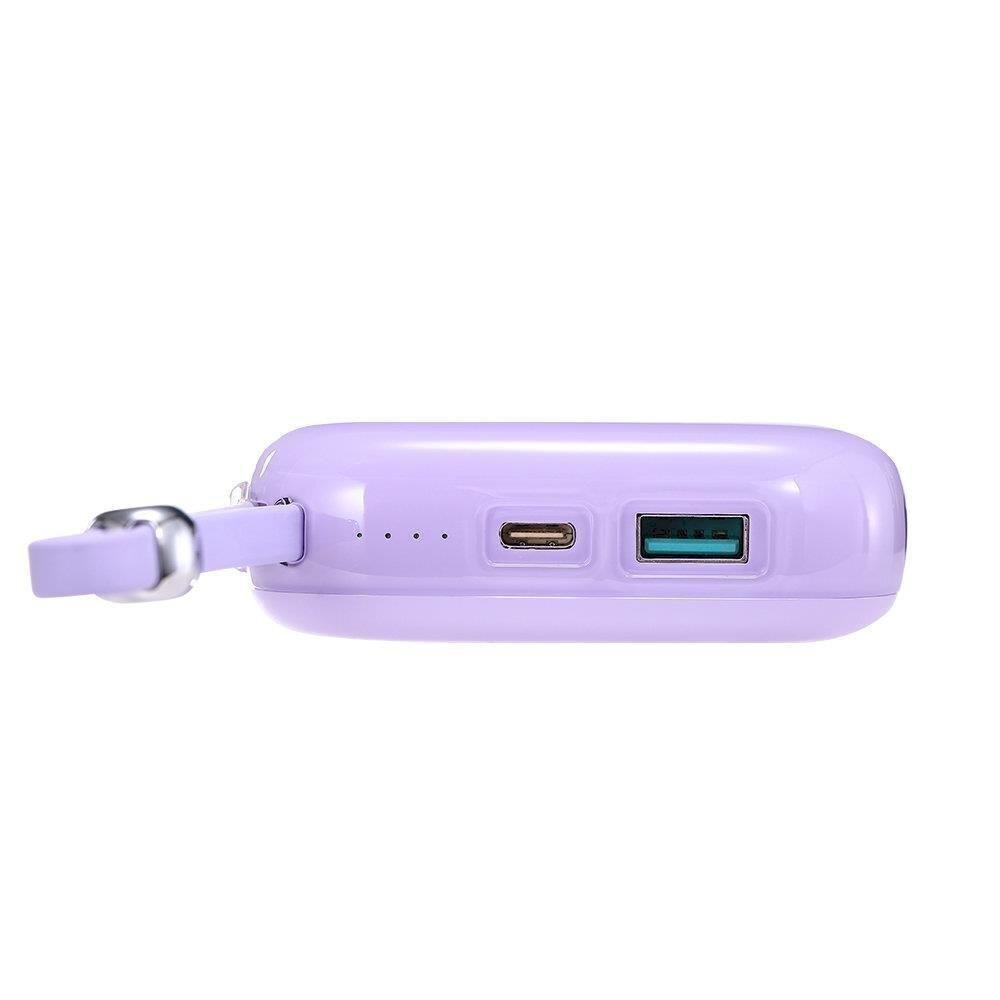 Virta-akku, Joyroom Jelly Series JR-L0021, USB-C-kaapelilla, 10000 mAh., 22,5 W., violetti hinta ja tiedot | Varavirtalähteet | hobbyhall.fi