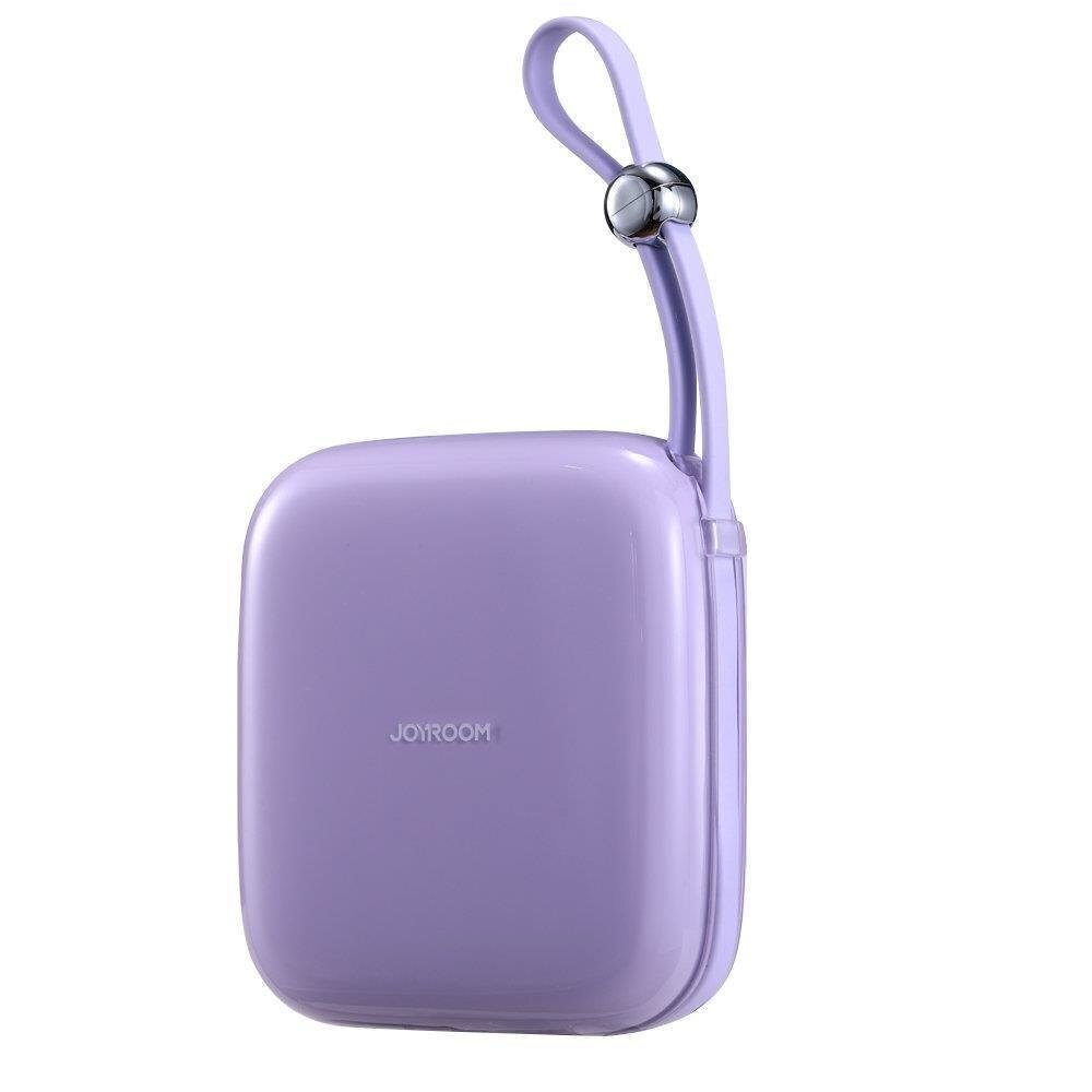 Virta-akku, Joyroom Jelly Series JR-L0021, USB-C-kaapelilla, 10000 mAh., 22,5 W., violetti hinta ja tiedot | Varavirtalähteet | hobbyhall.fi