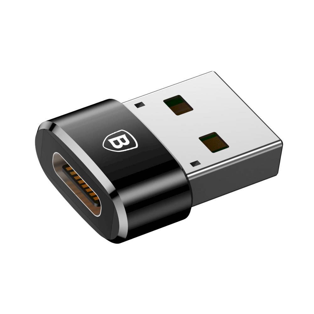 Pieni adapteripistoke, Baseus, USB-C USB-liitäntään, musta hinta ja tiedot | Adapterit | hobbyhall.fi