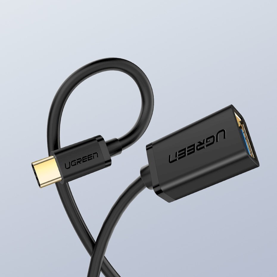 Adapteri OTG-kaapeli, Ugreen, USB 3.0 - USB-C, musta hinta ja tiedot | Adapterit | hobbyhall.fi