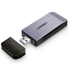 Muistikortinlukija, Ugreen, SD / micro SD / CF / MS USB 3.0 pistoke, harmaa hinta ja tiedot | Komponenttien lisätarvikkeet | hobbyhall.fi