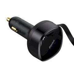 Autolaturi, 2in1, Baseus CCTX-CL1, USB-C, iPhone Lightning, 75 cm., 30 W., sisäänvedettävä kaapeli, musta hinta ja tiedot | Sähköiset lisätarvikkeet | hobbyhall.fi