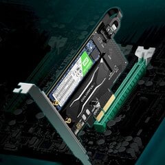 Laajennuskorttisovitin, Ugreen CM302 705031, PCIe 3.0 x4, kaksi SSD-paikkaa, M.2 M-Key ja M.2 B-Key, lisää. hinta ja tiedot | Komponenttien lisätarvikkeet | hobbyhall.fi