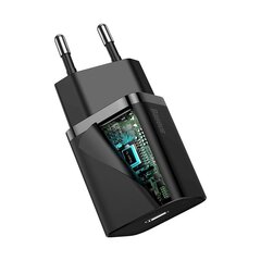 Pikalaturi, Baseus Super Si Quick Charger 1C1, 20 W., USB-C - Lightning-kaapeli 1 m., musta hinta ja tiedot | Puhelimen laturit | hobbyhall.fi