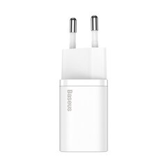 Pikalaturi, Baseus Super Si Quick Charger 1C1, 20 W., USB-C - Lightning-kaapeli 1 m., valkoinen hinta ja tiedot | Puhelimen laturit | hobbyhall.fi