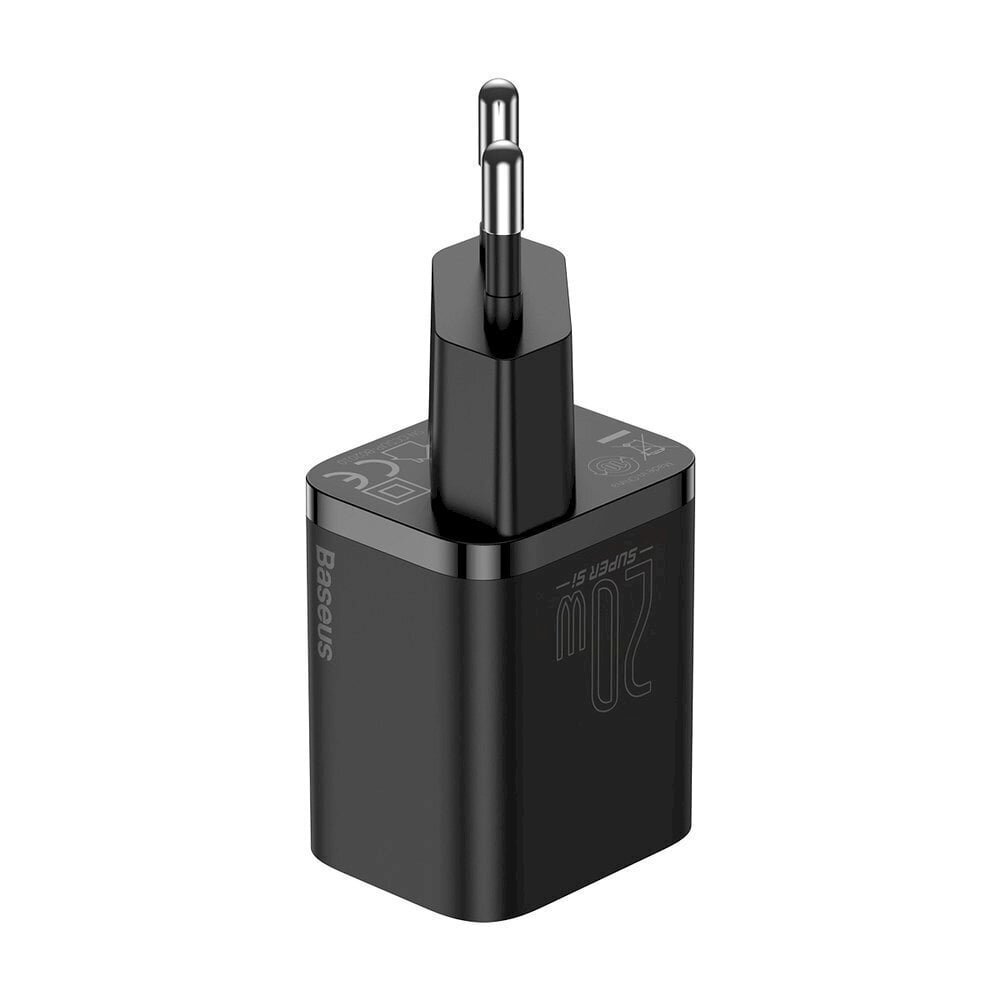 Pikalaturi, Baseus Super Si 1C, USB-C, 20 W., musta hinta ja tiedot | Puhelimen laturit | hobbyhall.fi