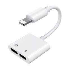 Adapteri kuulokkeiden jakaja, Joyroom, iPhone Lightning,, 2x Lightning, valkoinen hinta ja tiedot | Adapterit | hobbyhall.fi