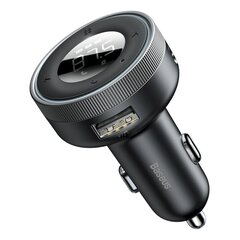 FM-lähetin MP3-soittimen autolaturi, Baseus, LED 2x USB, Bluetooth, musta hinta ja tiedot | Sähköiset lisätarvikkeet | hobbyhall.fi