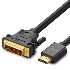 Sovitinkaapeli HDMI, Ugreen, DVI 4K 60Hz 30AWG 1 m, musta hinta ja tiedot | Adapterit | hobbyhall.fi