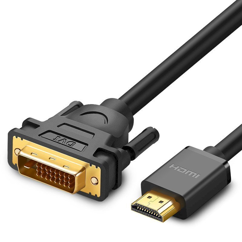 Sovitinkaapeli HDMI, Ugreen, DVI 4K 60Hz 30AWG 1 m, musta hinta ja tiedot | Adapterit | hobbyhall.fi