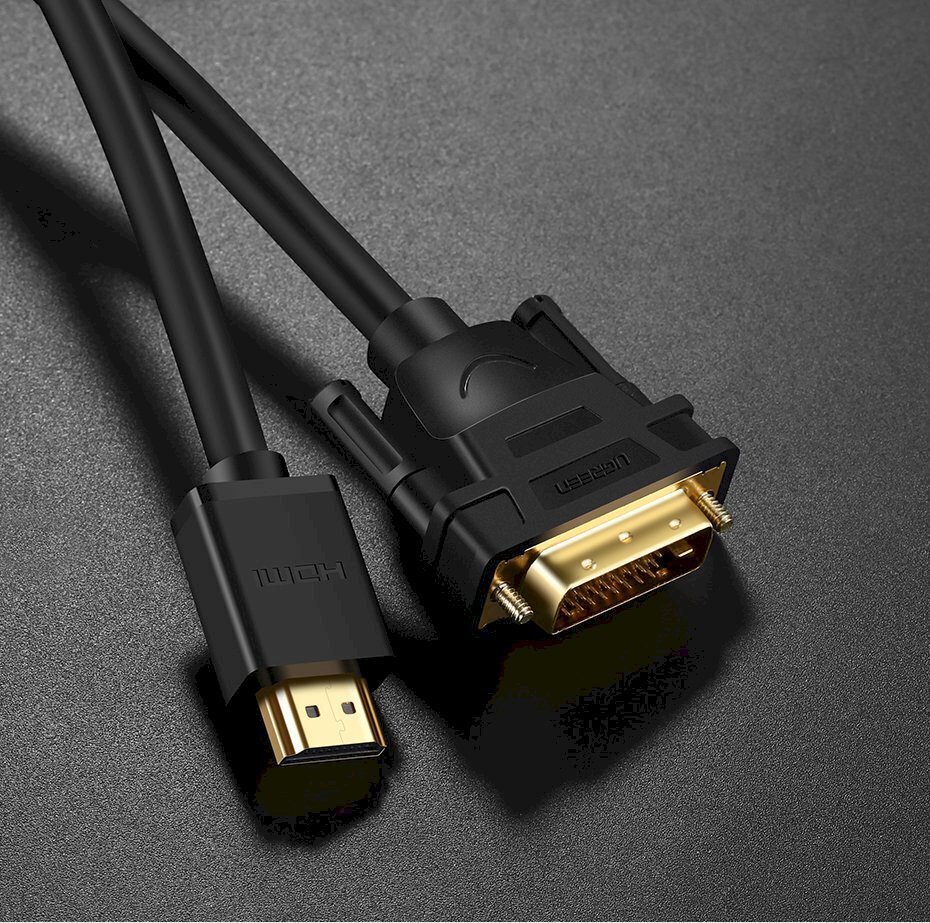 Sovitinkaapeli HDMI, Ugreen, DVI 4K 60Hz 30AWG 1 m, musta hinta ja tiedot | Adapterit | hobbyhall.fi