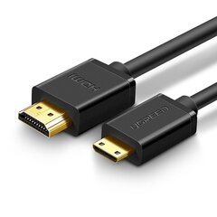 HDMI-sovitinkaapeli, mini HDMI 2.0v 4K 60Hz 30AWG 1,5 m, musta hinta ja tiedot | Adapterit | hobbyhall.fi