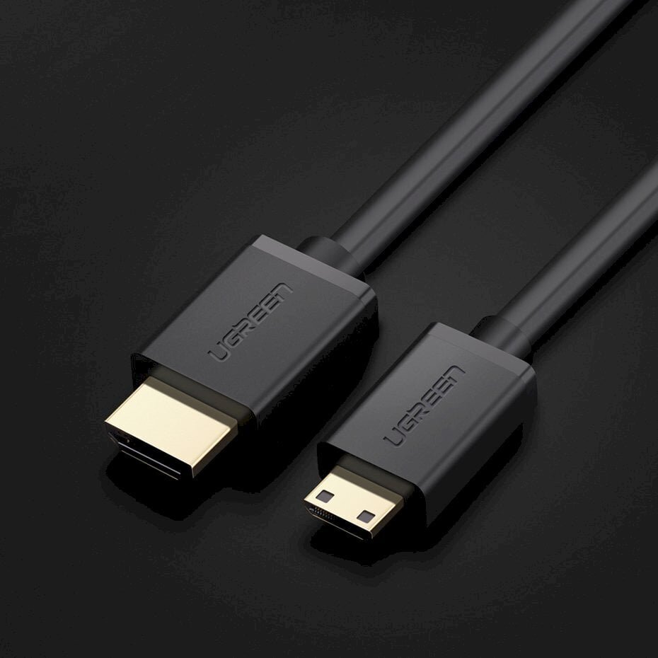 HDMI-sovitinkaapeli, mini HDMI 2.0v 4K 60Hz 30AWG 1,5 m, musta hinta ja tiedot | Adapterit | hobbyhall.fi