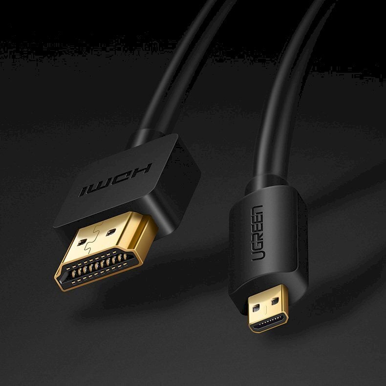 Sovitinkaapeli HDMI, micro HDMI 2.0v 4K 60Hz 30AWG 1,5 m, musta hinta ja tiedot | Adapterit | hobbyhall.fi