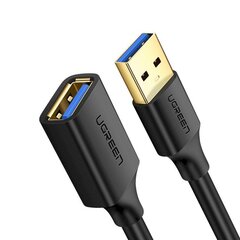 USB 3.0 -kaapelin jatkosovitin, Ugreen, 2 m, musta hinta ja tiedot | Adapterit | hobbyhall.fi
