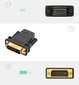 Adapteripistoke, Ugreen 201241, HDMI sisäinen - DVI ulkoinen FHD 60Hz, musta hinta ja tiedot | Adapterit | hobbyhall.fi