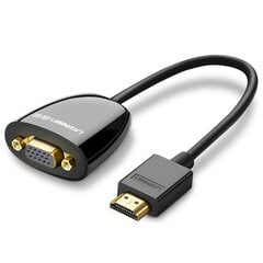 HDMI ulkoinen VGA sisäinen sovitin kaapeli FHD, musta hinta ja tiedot | Adapterit | hobbyhall.fi