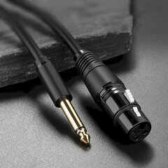 Äänikaapelisovitin, Ugreen, mikrofoni XLR sisäinen, 6,35 mm., jack ulkoinen 2 m., musta hinta ja tiedot | Adapterit | hobbyhall.fi