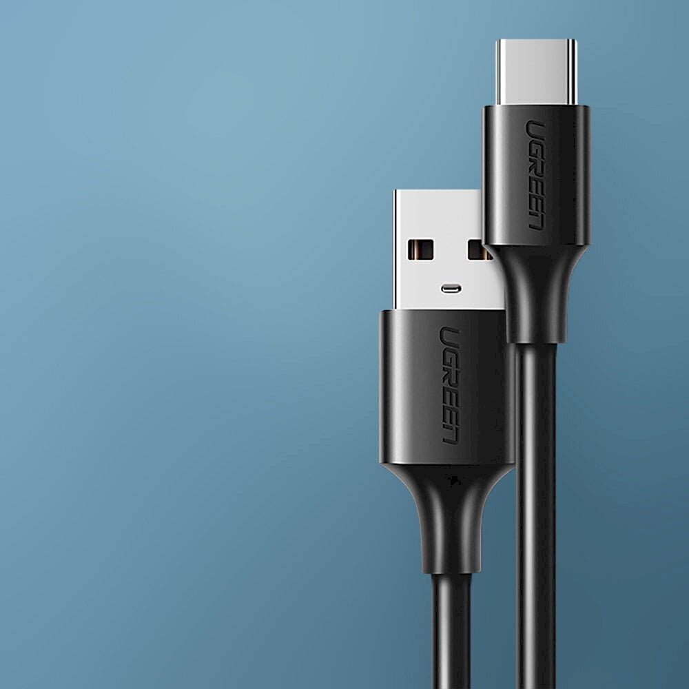 Sovitinkaapeli, Ugreen US2871, USB - USB-C 0,25 m, pikalataus 3.0 3A., musta hinta ja tiedot | Adapterit | hobbyhall.fi