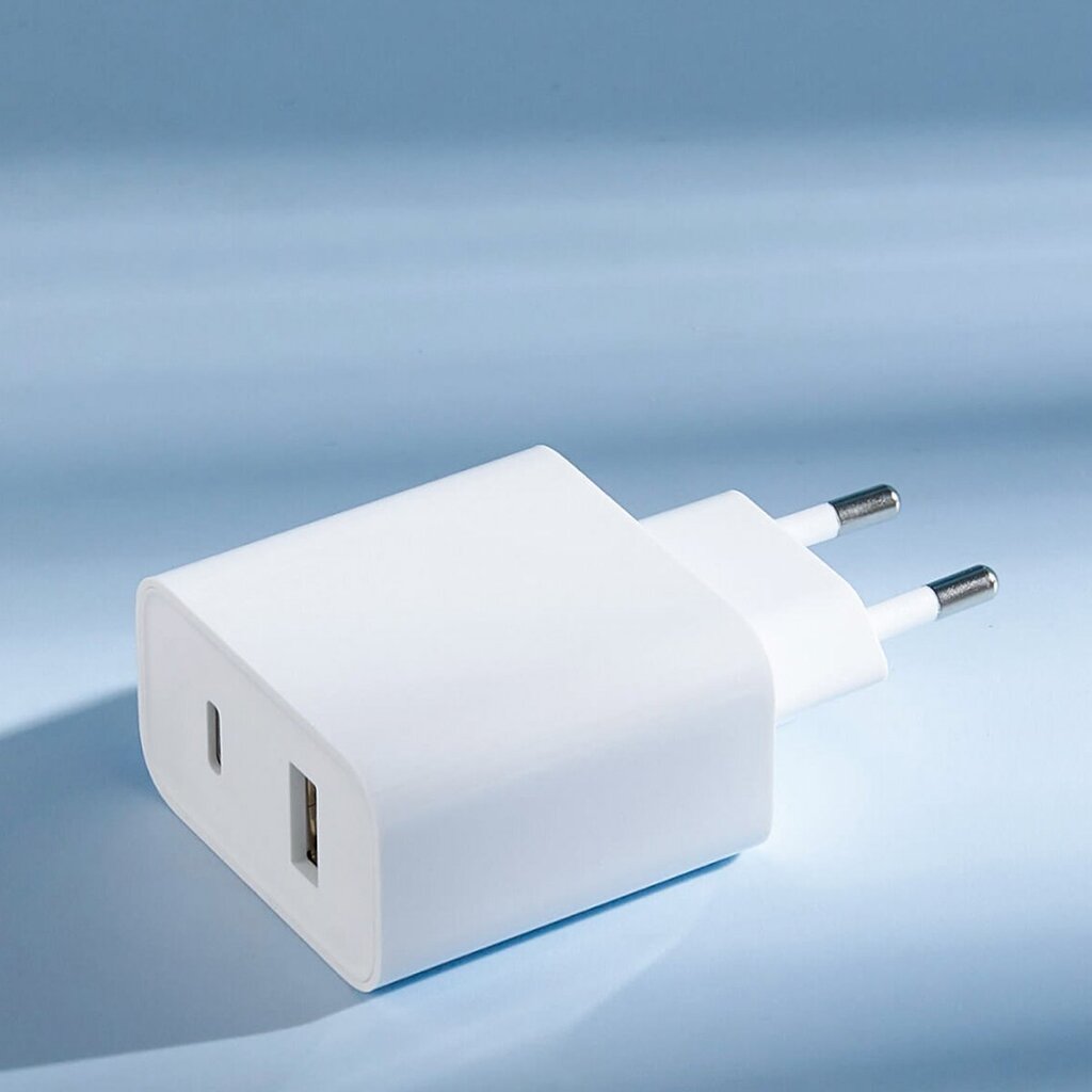 Matkalaturi, Xiaomi Combo, USB/USB-C, 33 W., PD, pikalaturi, valkoinen hinta ja tiedot | Puhelimen laturit | hobbyhall.fi