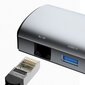 HUB-sovitin, 11in1, Dudao, USB-C HDMI 3,5 mm., mini-slot USB-kortinlukija, SD micro SD VGA RJ45, harmaa hinta ja tiedot | Adapterit | hobbyhall.fi